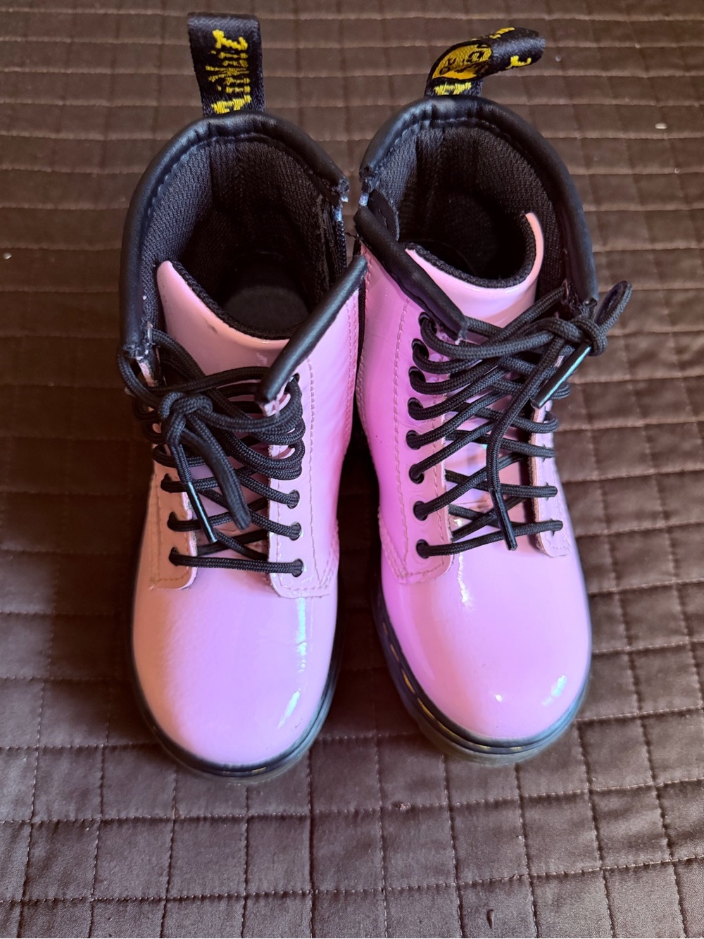 Dr Martens glossy pink patent leather boots toddler 9